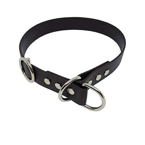 C&L Hundehalsband/Zugstopp aus 25 mm BioThane®- [40 cm] - Dunkelbraun - BR523 von Collar & Leash