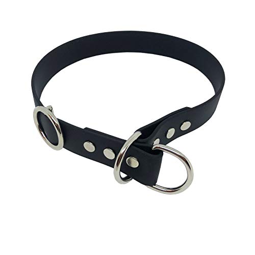 C&L Hundehalsband/Zugstopp aus 25 mm BioThane®- [40 cm] - schwarz - BL520 von Collar & Leash