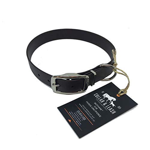 C&L Hundehalsband aus 25 mm BioThane®- [55-63cm] - Dunkelbraun - BR523 von Collar & Leash