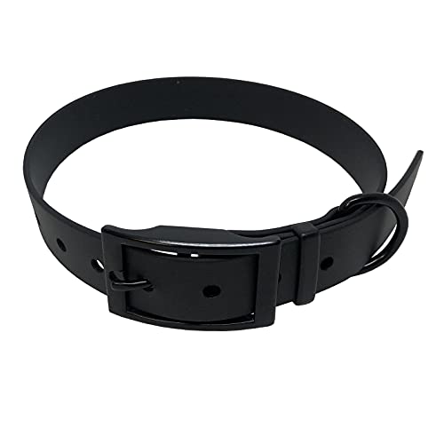 C&L Hundehalsband aus 25 mm BioThane®- [55-63cm] - schwarz - BL520 - Black Edition - Combat - Tactical von Collar & Leash