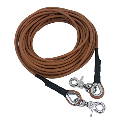 C&L Koppelleine - rund - für Hunde, robust, wetterfest, aus 6 mm BIOTHANE® - Hellbraun - BR521-10 Meter von Collar & Leash