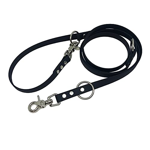 Collar & Leash C&L 3-Fach verstellbare Führleine in 16 mm BETA BIOTHANE® - 2,50 Meter - schwarz - BL520 von Collar & Leash