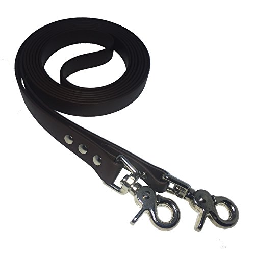 Collar & Leash C&L Geschlossene Zügel/englisch für Pferd - Pony/Pferdezügel aus 19 mm BioThane®- 2,25 m - schwarz - BL520 von Collar & Leash