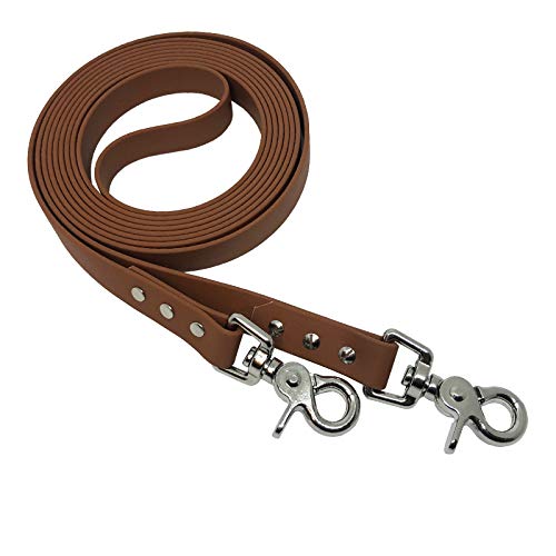 Collar & Leash C&L Geschlossene Zügel/englisch für Pferd - Pony/Pferdezügel aus 19 mm BioThane®- 2,75 m - Hellbraun - BR521 von Collar & Leash