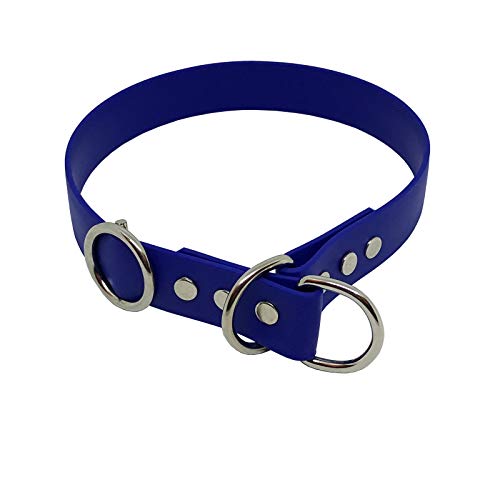 C&L Hundehalsband/Zugstopp aus 25 mm BioThane®- [30 cm] - blau - BU522 von Collar & Leash