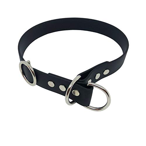 C&L Hundehalsband/Zugstopp aus 25 mm BioThane®- [55 cm] - schwarz - BL520 von Collar & Leash