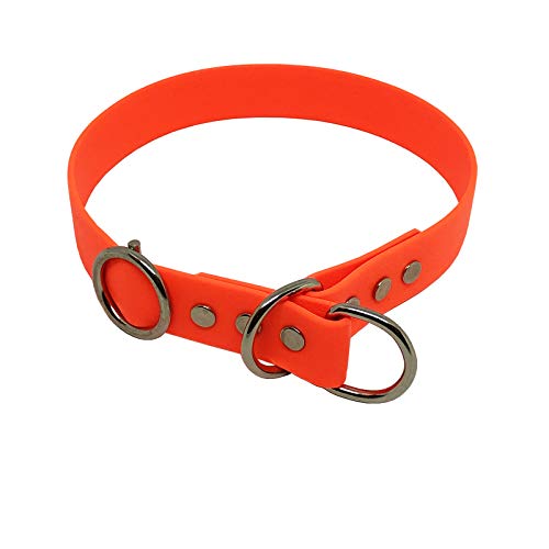 C&L Hundehalsband/Zugstopp aus 25 mm BioThane®- [60 cm] - neon orange - OR522 von Collar & Leash