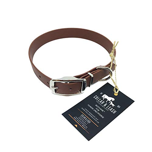 Collar & Leash C&L Hundehalsband aus 25 mm BioThane®- [40-48cm] - rotbraun - BR522 von Collar & Leash