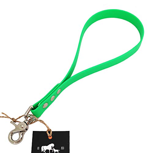 Collar & Leash C&L Kurzführer Hundeleine für Mittel - Große Hunde aus 16 mm BioThane® / 35 cm/Neon Grün von Collar & Leash