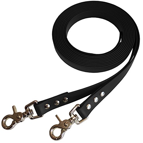 Collar & Leash Westernzügel offen/Split Reins aus 19 mm BioThane®- 1,75 m - schwarz - BL520 von Collar & Leash