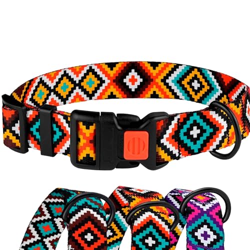 CollarDirect Aztec Hundehalsband Verstellbare Nylon Tribal Muster Geometrische Haustier-Halsbänder für Hunde Klein Mittel Groß Welpe Zubehör CollarDirect Aztec Hundehalsband Verstellbare Nylon Tribal Muster Geometrische Haustier-Halsbänder für Hunde Klein Mittel Groß Welpe Zubehör von CollarDirect