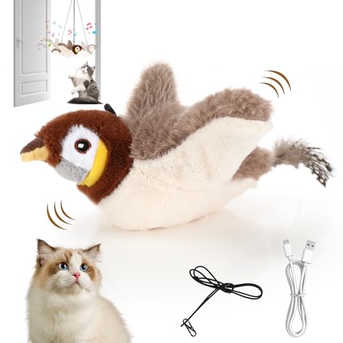 Collazoey Katzenspielzeug Vogel Fliegt Elektrisch, Flapping Bird Cat Toy, Elektrisches Vogelspielzeug für Katzen, Intelligenz Aufladbares Katzen Spielzeug für Katzen zum Spielen Treten Collazoey Katzenspielzeug Vogel Fliegt Elektrisch, Flapping Bird Cat Toy, Elektrisches Vogelspielzeug für Katzen, Intelligenz Aufladbares Katzen Spielzeug für Katzen zum Spielen Treten von Collazoey