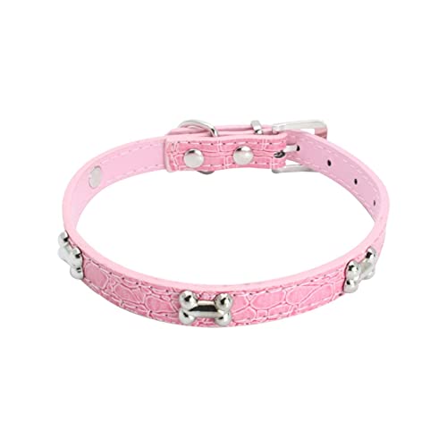 Colorful Outdoor Pet Glänzende Strass Hundehalsband Knochenschmuck Hundehalsband kleine und mittlere Hundekette (J, S) von PONLEE