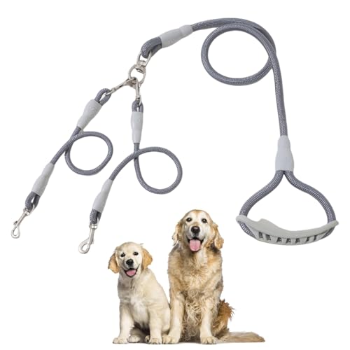 Haustier Hund Führen Leine Kette, Hundeleine Leine, Hundeleine Nylon, 3-in-1-Hundeleinen, Trainieren Joggen, Verstellbar, für Mittlere, Kleine Hunde, Mehrere Haustiere, für 1,2 Oder 3 Hunde (2 in 1) von Colrid