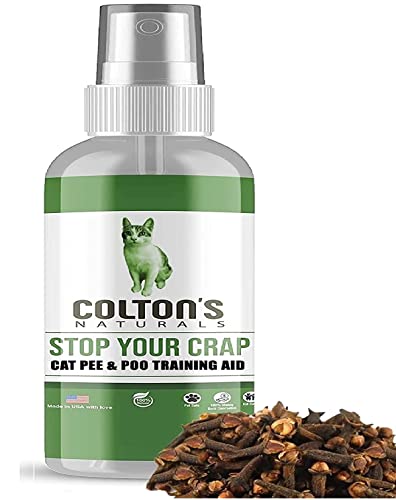 Colton's Naturals Katzen-Urinier- und Kotpunkt-Trainer, trainieren Sie Ihr Haustier, stoppen Sie das Pinkeln – Trainingssprühhilfe für drinnen und draußen, 100 % natürlich (227 g) von Colton's Naturals