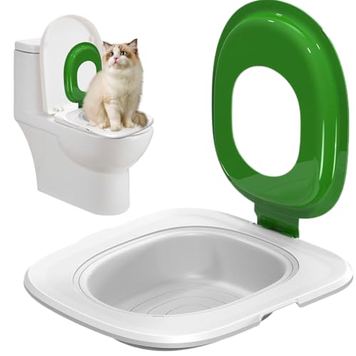 Cat Toilet Trainer Kit, Cat -Töpfchen -Toiletten -Trainingskit mit abnehmbarem Tablett, tragbarer Toilettenkatze Katzentolker Trainer, Toilettentraining für Katzen Kätzchen Welpe von Comebachome