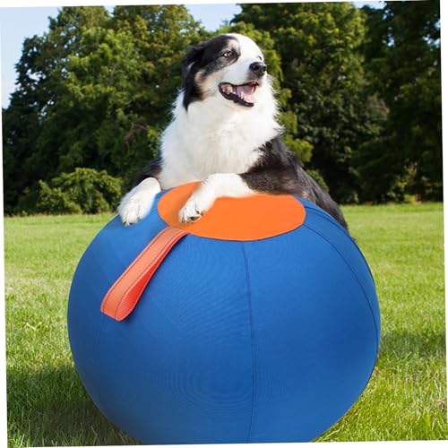 Comebachome Herding Ball für Hunde, 45 cm/17,7 Zoll PVC PVC aufblasbare Hunde Herding Ball mit Griff und Polyesterabdeckung, große interaktive Hundespielzeug für Hüttenhunde von Comebachome