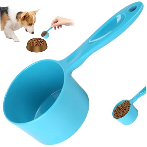 Comebachome Hundefutter -Schaufel, 1/2 Tasse Haustierfutter Scoop mit Komfortables Griff, Hundefutter Plastik Messbecher, Fütterung von Scoops für Vögel Kätzchen Kaninchen Futter (blau) von Comebachome