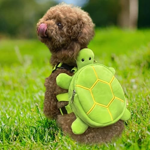 Comebachome Schildkröten -Rucksack für Hunde zum Tragen, verstellbares Schildkröten -Rucksackkabelbaum, Haustier Ruck Pack Sattle Bags für Hunde im Freien im Freien Gehen von Comebachome