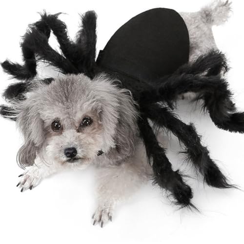 Spinnenhundkostüm, pelziger Riese Spinnenkatze Kostüm, Spinnenhüter Outfits für kleine Hunde Katzen Halloween Festival Cosplay (en) von Comebachome