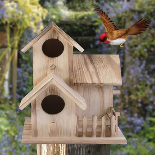 Vogelkästen, Vogelhaus Holz Vogelhäuser für Garten Neuheit Vogel Nistkasten Naturvogel Hotelkabine für Outdoors Gartenbaum Balkon, Vogelhäuser für Garten von Comebachome