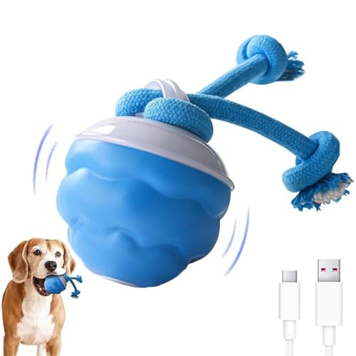 2025 Neu Power Tail 2.0 Dog Toy, Interaktives Katzenspielzeug Ball Elektrisch, Balle pour Chien, Katzenspielzeug Elektrisch Interaktives Hundespielzeug Selbstrollender Ball Für Hunde (blau) von ComedyKing