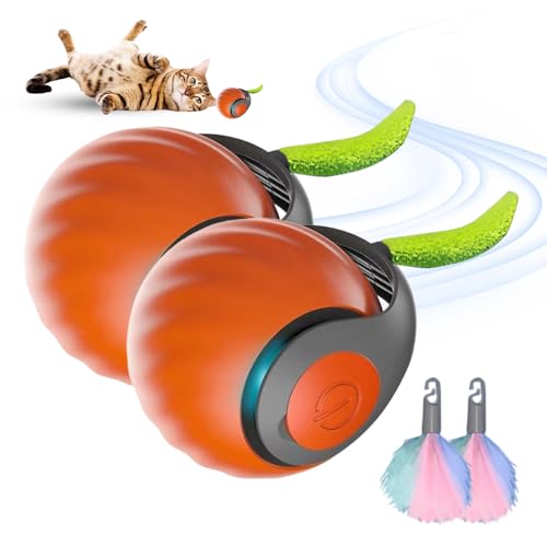 Chewie Rolling Ball, 2025 Neu Magic Ball Hund interaktives katzenspielzeug elektrisch, hundespielzeug Ball, Intelligenter automatischer Rollball für Kleine,Mittlere Hunde (Orange*2) von ComedyKing