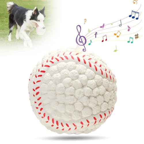 ComedyKing Immortal Toy for Aggressive Chewers, 2024 Neu Hochwertig Hundeball Unzerstörbar Langlebig Weich Hundespielzeug Ball für Große Mittelgroße Kleine Hunde (Baseball) von ComedyKing