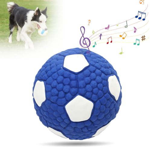 ComedyKing Immortal Toy for Aggressive Chewers, 2024 Neu Hochwertig Hundeball Unzerstörbar Langlebig Weich Hundespielzeug Ball für Große Mittelgroße Kleine Hunde (Fußball) von ComedyKing