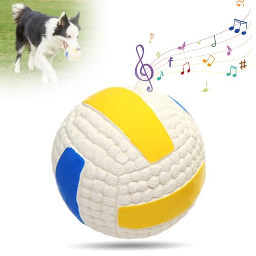 ComedyKing Immortal Toy for Aggressive Chewers, 2024 Neu Hochwertig Hundeball Unzerstörbar Langlebig Weich Hundespielzeug Ball für Große Mittelgroße Kleine Hunde (Volleyball) von ComedyKing