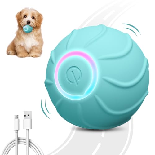 ComedyKing Interaktives Hundespielzeug, Hundespielzeug Ball Hundeball Elektrisch Magic Ball für Hunde, Ball Hund mit 2 Interaktiven Modi, Intelligentes Hundespielzeug mit LED-Lichtern (Blau) von ComedyKing