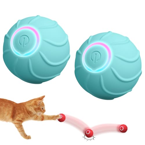 ComedyKing Interaktives Hundespielzeug, Hundespielzeug Ball Hundeball Elektrisch Magic Ball für Hunde, Ball Hund mit 2 Interaktiven Modi, Intelligentes Hundespielzeug mit LED-Lichtern (Blau*2) von ComedyKing