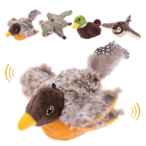 ComedyKing Interaktives Katzenspielzeug Selbstbeschäftigung, Katzenspielzeug Vogel Spielzeug Katze, Elektrisches Katzenspielzeug Vogel Flattern, Flapping Bird Cat Toy (Kuckuck) von ComedyKing