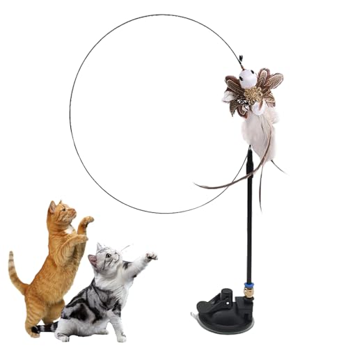 ComedyKing Interaktives Katzenspielzeug Spielzeug mit Federn, Interactive Bird Simulation Cat Toy Set, Interaktives Katzenspielzeug Feder, Katzenspielzeug Set für Kätzchen und Katzen (#D) von ComedyKing