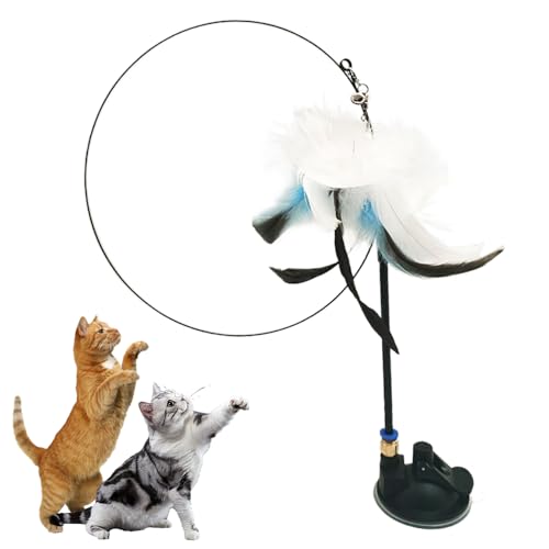 ComedyKing Interaktives Katzenspielzeug Spielzeug mit Federn, Interactive Bird Simulation Cat Toy Set, Interaktives Katzenspielzeug Feder, Katzenspielzeug Set für Kätzchen und Katzen (#F) von ComedyKing