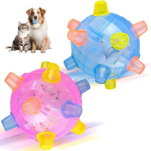 ComedyKing Springender Aktivierungsball für Hunde, 2025 Neu Lumineszenz Interaktives Hundespielzeug, Magic Ball Hund, Hundeball Elektrisch Interaktiver Spielball für Hunde (2PCS) von ComedyKing