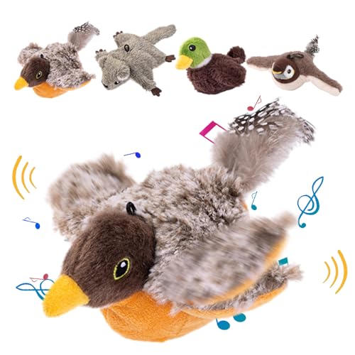 ComedyKing Interaktives Katzenspielzeug Selbstbeschäftigung, Katzenspielzeug Vogel Spielzeug Katze, Elektrisches Vogelspielzeug für Katzen, Flapping Bird Cat Toy von ComedyKing