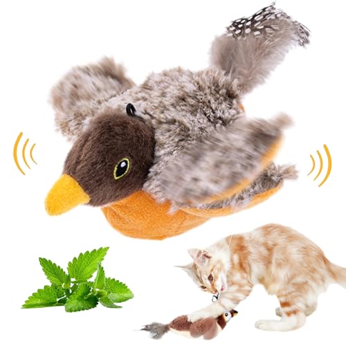 Interaktives Katzenspielzeug Selbstbeschäftigung, Vogel Katzenspielzeug, Elektrisches Katzenspielzeug Vogel Flattern, Interactive Cat Toy, Flapping Bird Cat Toy von ComedyKing