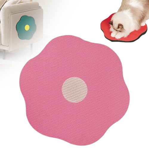 Kratzbrett, Katze Kratzmatte, Katze Wand, Katzenkratzbretter, Kratzmatte Selbstklebend, Vielseitige Selbstklebende Ersatz, Flower Scratching Pad for Cats für Möbel, Kratzbäume (Rosa) von ComedyKing