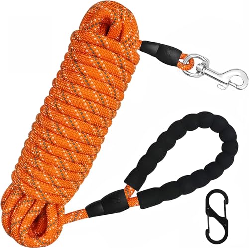 Trainingsleine für Hunde - 10M 20M 30M Lange Leine Hundeleine Nylon Lange Hundeleine Reflektierende Hundetrainingsleine mit Komfortabler Griff Rückruftraining Hundeleine für Wandern Camping von Comfen