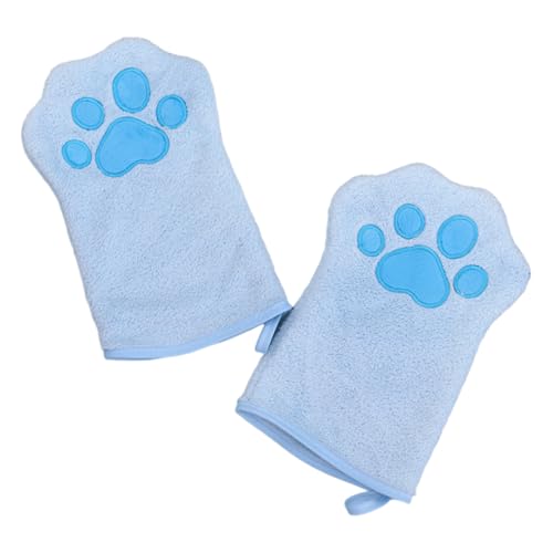 Comforso 2 Stück Haustier Handschuh Coral Fleece Haustier Handtuch Handschuhe 15 x 22 cm Haustier Fellpflege Handschuh Haustier Hund Katze Warm Handschuh Niedlich Tier Handschuh Warme Haustier von Comforso