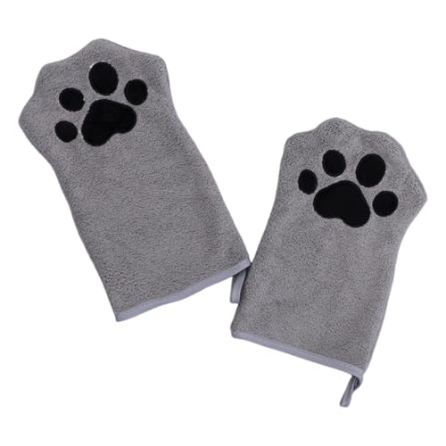 Comforso 2 Stück Haustier Handschuh Coral Fleece Haustier Handtuch Handschuhe 15 x 22 cm Haustier Fellpflege Handschuh Haustier Hund Katze Warmer Handschuh Niedlich Tier Handschuh Warme Haustier von Comforso