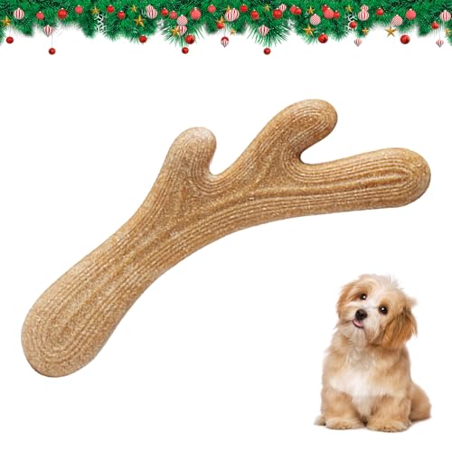 Weihnachten Hundespielzeug,Unzerstörbares Hundespielzeug Kausnack,Interaktive Hundespielzeug Welpen,Spielzeug Hunde gegen Langeweile,Hund Spielzeug aus Natürliches Holzpulver für Kleine,Mittlere Hunde von Comforso