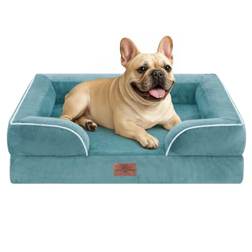 Comfort Expression, kleines Hundebett, wasserdicht, orthopädisches Schaumstoffsofa für mittelgroße Hunde, bequem, mit waschbarem, abnehmbarem Bezug und rutschfestem Boden (Größe S, gebleichtes blau) Comfort Expression, kleines Hundebett, wasserdicht, orthopädisches Schaumstoffsofa für mittelgroße Hunde, bequem, mit waschbarem, abnehmbarem Bezug und rutschfestem Boden (Größe S, gebleichtes blau) von Comfort Expression
