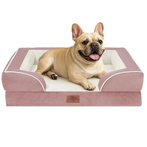 Comfort Expression, kleines orthopädisches Hundebett aus Schaumstoff, wasserdicht, bequemes Haustiersofa für mittelgroße Hunde mit waschbarem, abnehmbarem Bezug und rutschfestem Boden (Größe S, rosa) Comfort Expression, kleines orthopädisches Hundebett aus Schaumstoff, wasserdicht, bequemes Haustiersofa für mittelgroße Hunde mit waschbarem, abnehmbarem Bezug und rutschfestem Boden (Größe S, rosa) von Comfort Expression