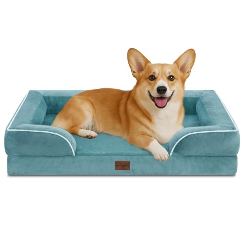 Comfort Expression, orthopädisches Sofa-Hundebett, für mittelgroße und große Hunde, wasserdicht, Schaumstoffpolsterung, abnehmbarer, waschbarer Bezug, rutschfeste Unterseite (M, verwaschenes Blau) Comfort Expression, orthopädisches Sofa-Hundebett, für mittelgroße und große Hunde, wasserdicht, Schaumstoffpolsterung, abnehmbarer, waschbarer Bezug, rutschfeste Unterseite (M, verwaschenes Blau) von Comfort Expression