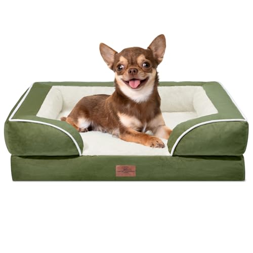 Comfort Expression, orthopädisches Sofa-Hundebett für kleine Hunde, wasserdicht mit bequemer Schaumstoffpolsterung – mit abnehmbarem, waschbarem Bezug und rutschfester Unterseite (Größe XS, hellgrün) Comfort Expression, orthopädisches Sofa-Hundebett für kleine Hunde, wasserdicht mit bequemer Schaumstoffpolsterung – mit abnehmbarem, waschbarem Bezug und rutschfester Unterseite (Größe XS, hellgrün) von Comfort Expression