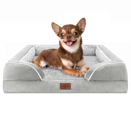 Comfort Expression, orthopädisches Sofa-Hundebett für kleine Hunde, wasserdicht mit bequemer Schaumstoffpolsterung – mit abnehmbarem, waschbarem Bezug und rutschfester Unterseite (Größe XS, grau-weiß) Comfort Expression, orthopädisches Sofa-Hundebett für kleine Hunde, wasserdicht mit bequemer Schaumstoffpolsterung – mit abnehmbarem, waschbarem Bezug und rutschfester Unterseite (Größe XS, grau-weiß) von Comfort Expression