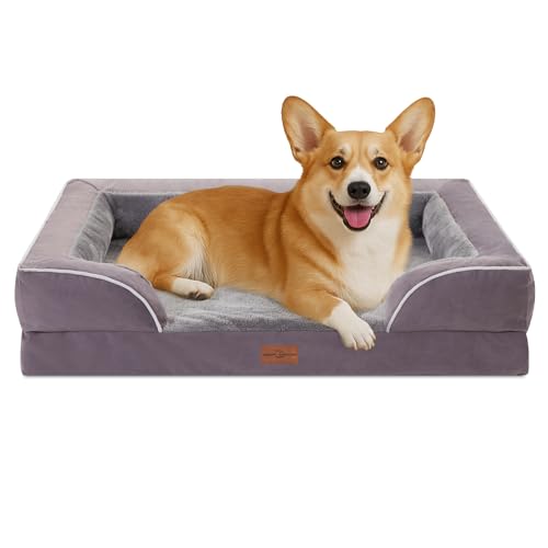 Comfort Expression, orthopädisches Sofa-Hundebett für mittelgroße und große Hunde, wasserdicht, bequeme Schaumstoffpolsterung, abnehmbarer, waschbarer Bezug, rutschfeste Unterseite (Größe M, violett) Comfort Expression, orthopädisches Sofa-Hundebett für mittelgroße und große Hunde, wasserdicht, bequeme Schaumstoffpolsterung, abnehmbarer, waschbarer Bezug, rutschfeste Unterseite (Größe M, violett) von Comfort Expression