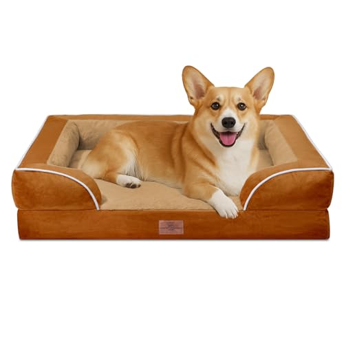 Comfort Expression, orthopädisches Sofa-Hundebett für mittelgroße und große Hunde, wasserdicht mit bequemer Schaumstofffüllung,t abnehmbarer, waschbarer Bezug, rutschfeste Unterseite M, karamellbraun Comfort Expression, orthopädisches Sofa-Hundebett für mittelgroße und große Hunde, wasserdicht mit bequemer Schaumstofffüllung,t abnehmbarer, waschbarer Bezug, rutschfeste Unterseite M, karamellbraun von Comfort Expression